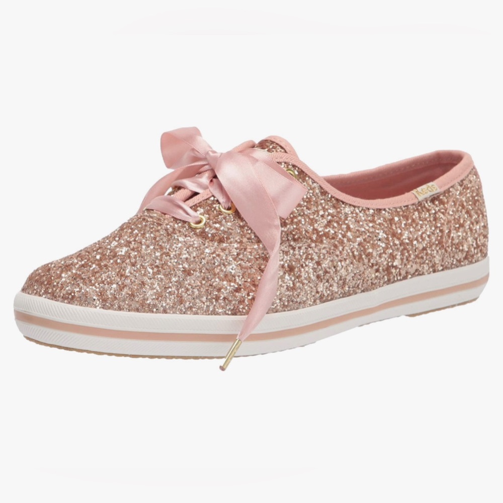 Kate Spade x Keds Rose Gold Glitter Shoes - Size 6